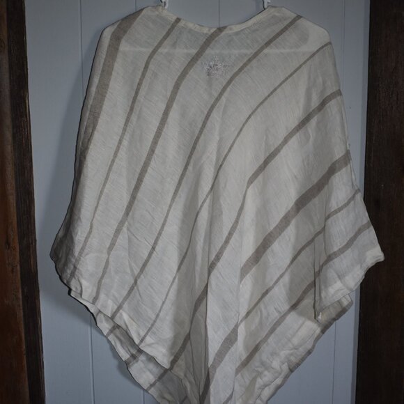 100% Linen Poncho Women's One Size - Picture 4 of 6